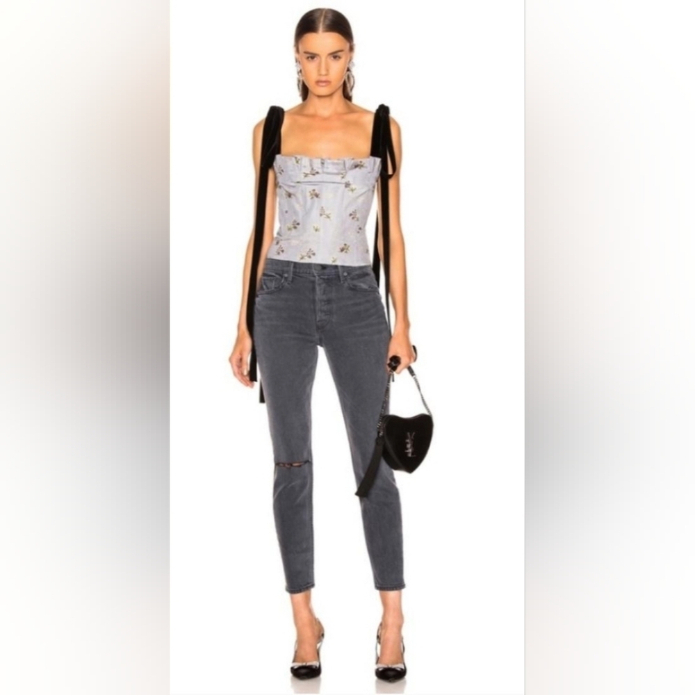 GRLFRND Karolina High Rise Straight Crop Jeans SZ 28